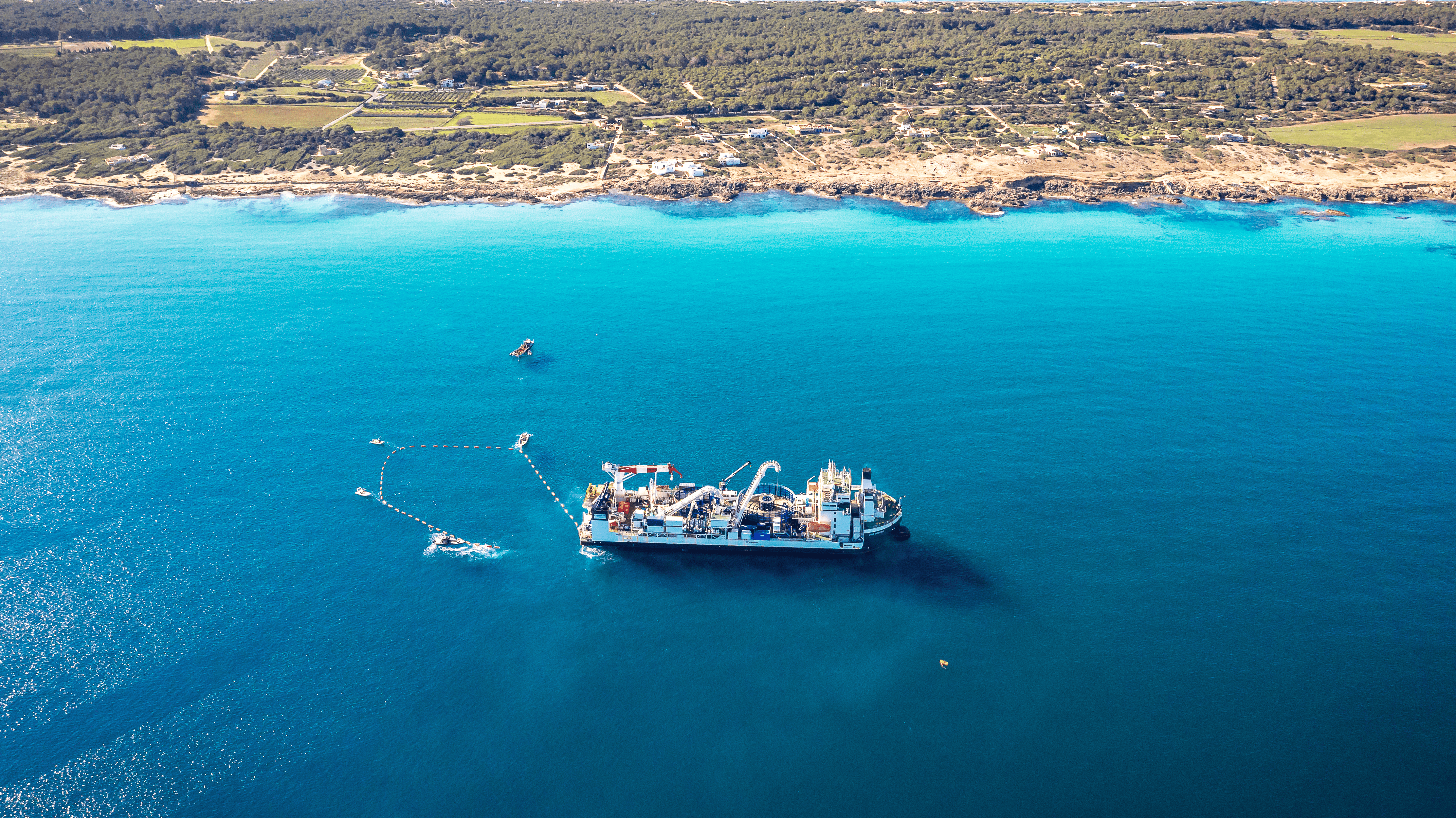 Submarine layout of the new electrical link between Eivissa and Formentera  