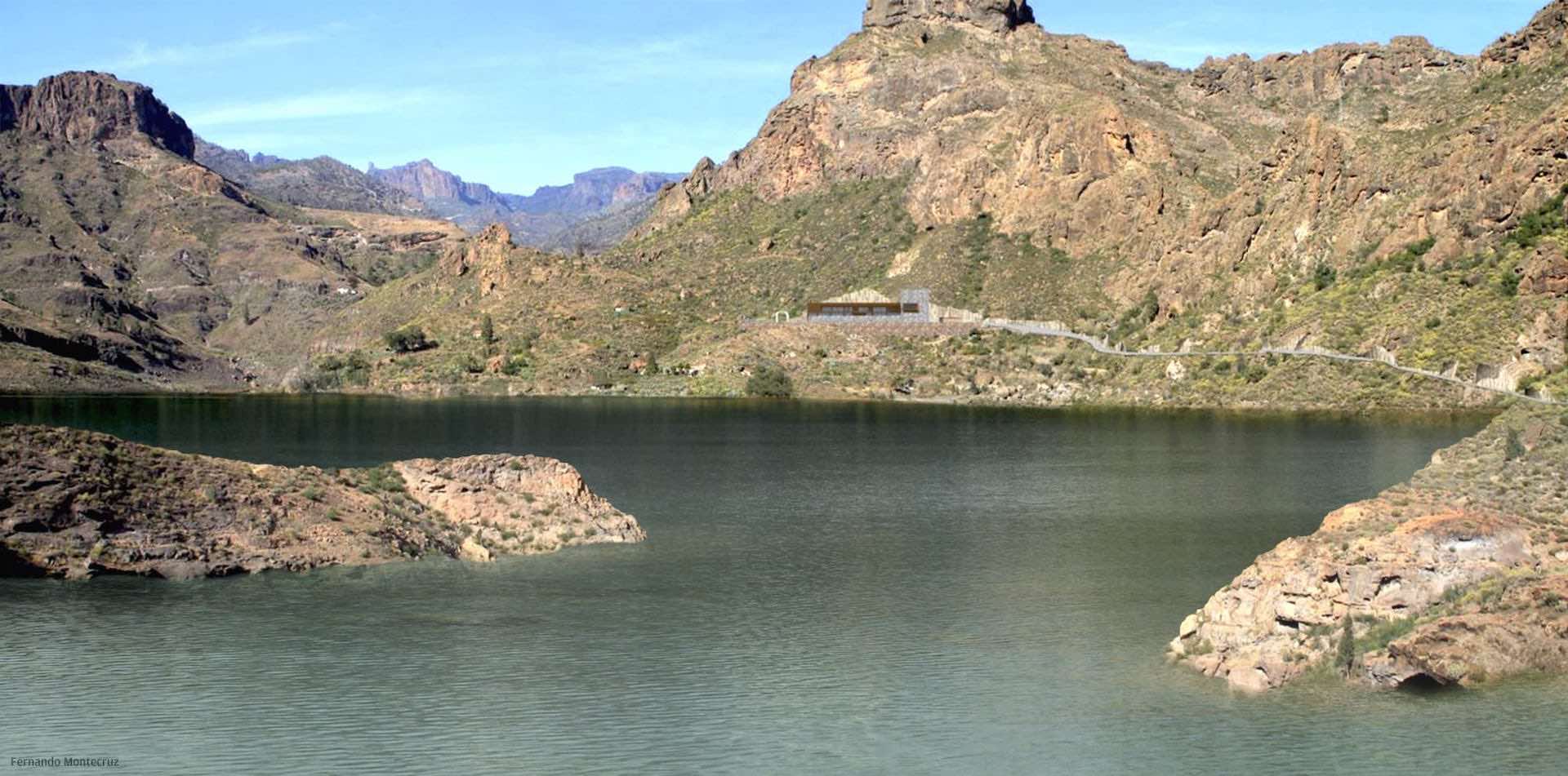 Presa de agua llena