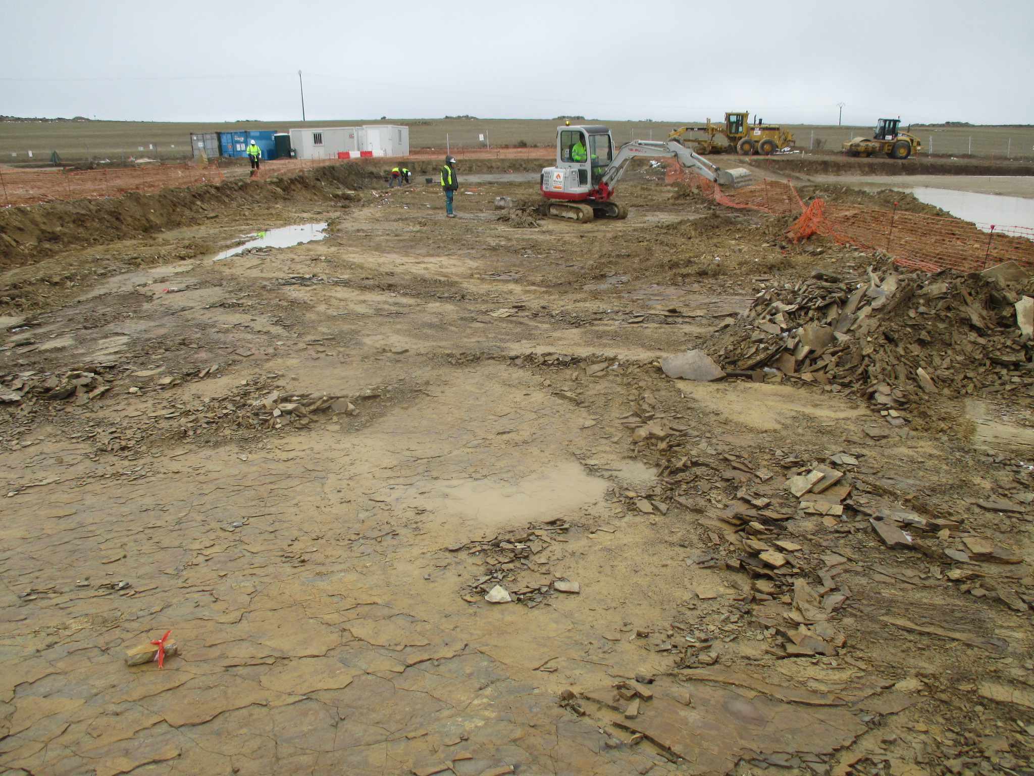 Excavation of the site in different areas