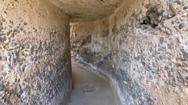 Detalle del túnel de una casamata.