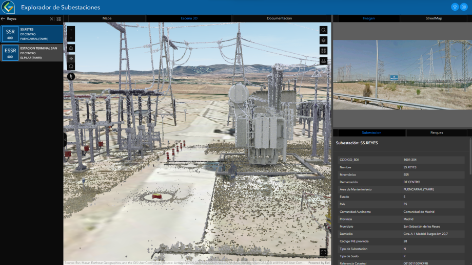 Explorador de subestaciones de San Sebastián de los Reyes